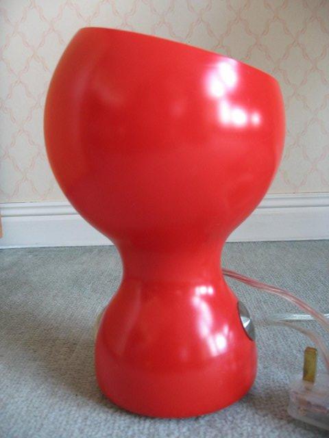 Preview of the first image of John Lewis Touch Control Red Glass Table Lamp.Selling as F.