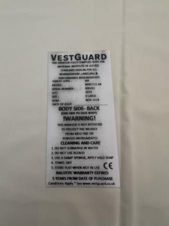 Image 2 of Vestguard uk bullet/stab proof vest