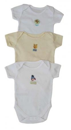 Image 1 of Disney Baby, Set of 3 Rompers 6-9 Months