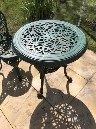 Image 2 of Victorian Cast Iron Table and Chair