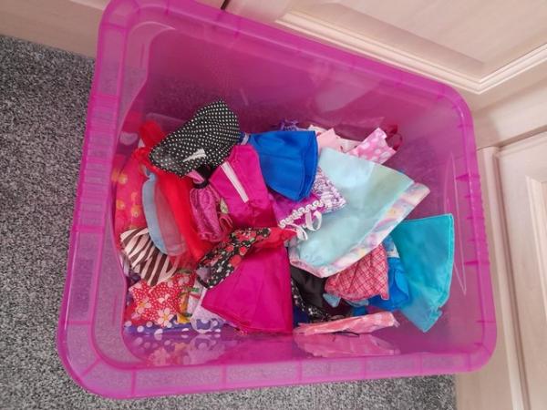 Image 1 of Barbie House, dolls, smome clotes and accesories