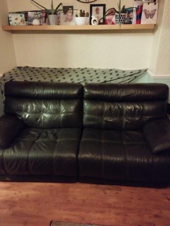 Image 2 of Second Hand Leather recliner sofa
