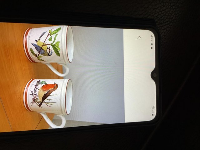 Preview of the first image of 2 Denby pottery mugs with birds.