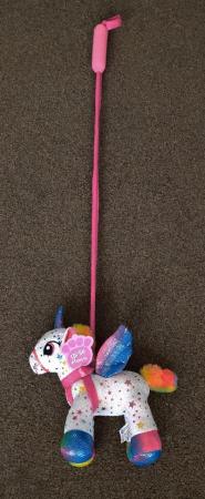 Image 1 of Bnwt Girlie Paws Rainbow Unicorn With Removable Lead