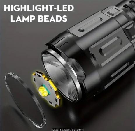 Image 4 of LED Flashlights, Super Bright Rechargeable, Waterpr
