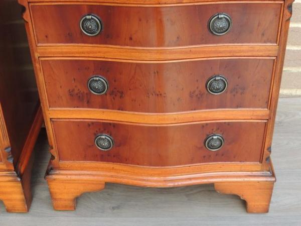 Image 12 of Pair of Burr Wood Bedside Chests (UK Delivery)