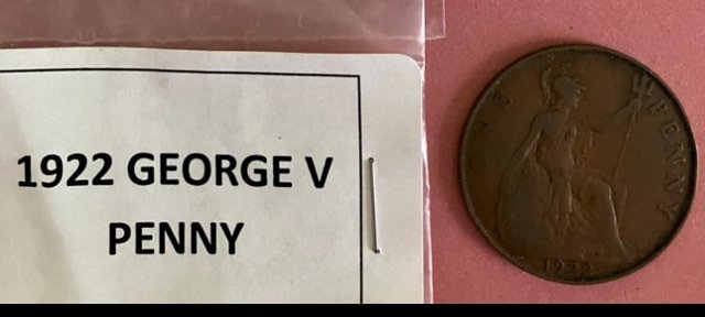 Preview of the first image of 1922 George V Penny for sale.