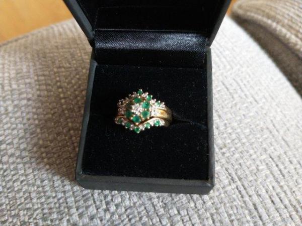 Image 2 of Ladies Gold  and Emerald rings