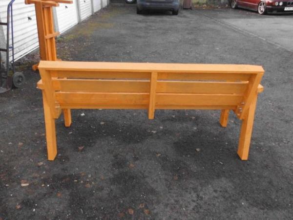 Image 1 of rustic garden bench made from recycled timber