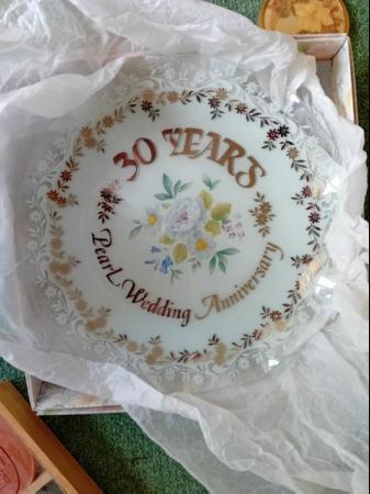 Image 1 of Pearl Wedding (30 Years!) Anniversary Plate