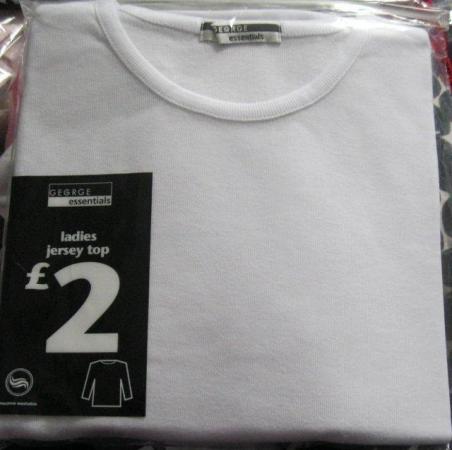 Image 1 of NEW White Long-sleeved T-shirt, size 10.
