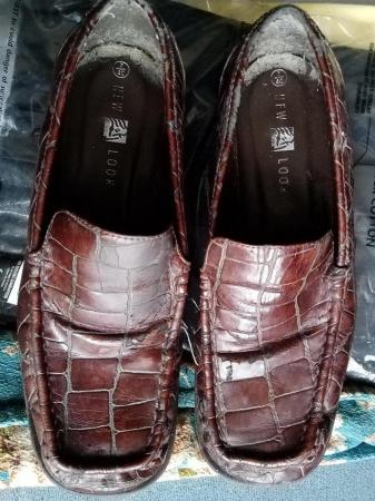 Image 2 of Men's Slip on crocodile Effect on leather uppers