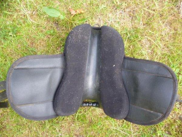 Image 2 of Black 12" Small Childs synthetic saddle