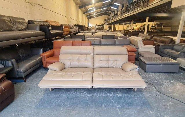 Image 13 of La-z-boy Knoxville cream leather electric 3 seater sofa