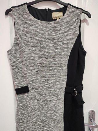 Image 7 of New Phase Eight Charlotte Colour Block Dress Grey Marl 12