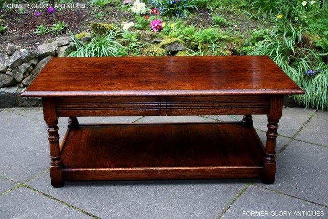 Image 68 of A TITCHMARSH AND GOODWIN STYLE OAK TWO DRAWER COFFEE TABLE