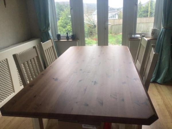 Image 1 of Wooden Dining Table and 6 Chairs