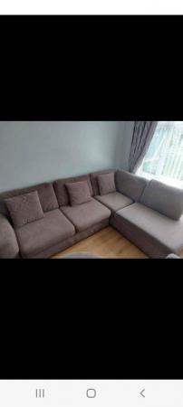 Image 1 of Corner Couch & Swivel Chair/Footstool