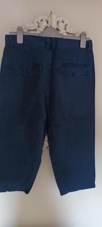 Image 2 of TOPMAN Cropped Jean's, blue. UK 30