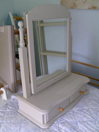 Image 2 of Woden tilt mirror with drawers