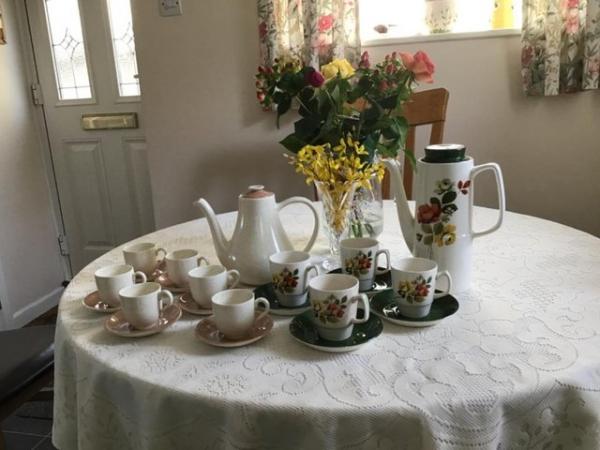 Image 1 of 2 vintage coffee sets sold singly or separately