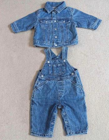 Image 1 of Baby Place Fully Lined Denim Set Of 2, Jacket & Overall