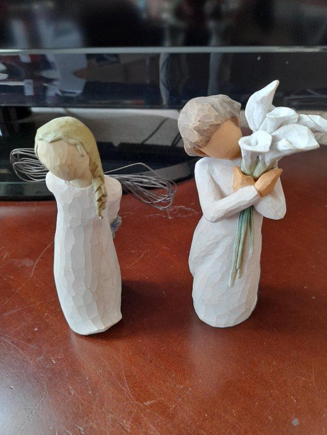 Preview of the first image of Pair of willow tree ornaments for sale.