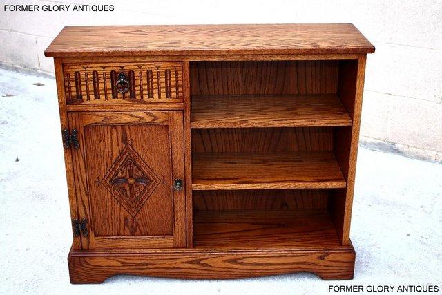 Preview of the first image of JAYCEE AUTUMN GOLD OAK BOOKCASE CD DVD SHELVES HALL CABINET.