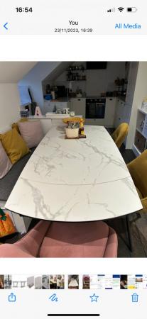 Image 2 of Furniture village Dining tabe and 4 chairs (extendable))