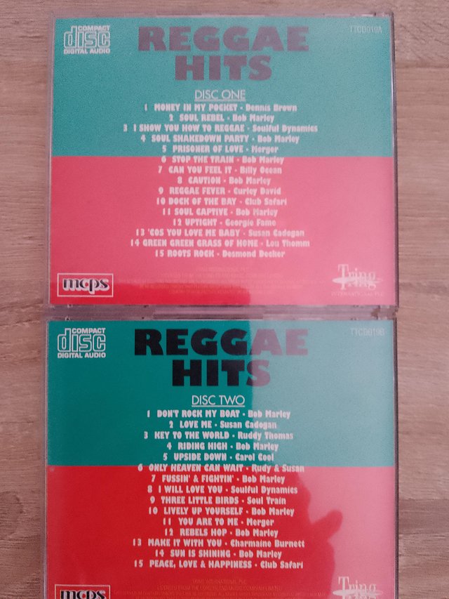 Preview of the first image of 6xreggae compilation CDs.