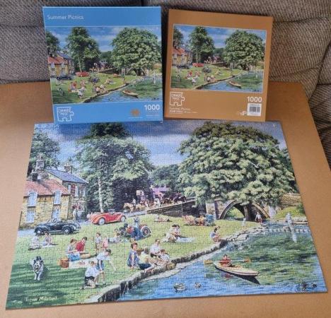 Image 2 of 1000 piece Jigsaw called SUMMER PICNICS by CORNER PIECE PUZZ