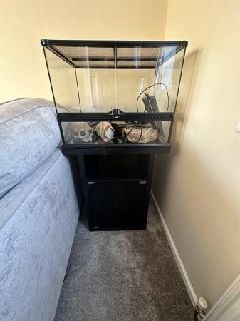 Image 2 of Exo terra vivarium 60x45x45 with stand and accessories