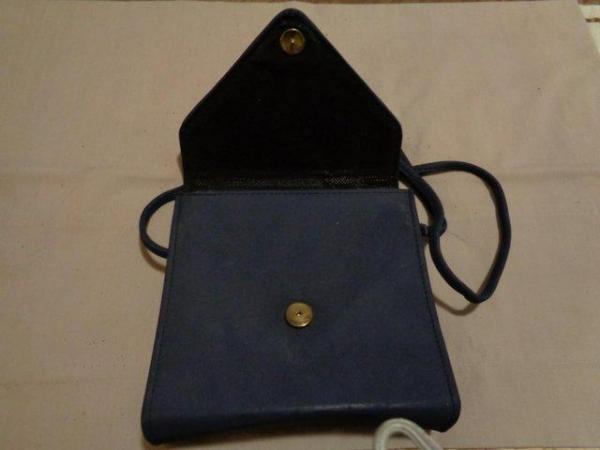 Image 3 of Clutch/shoulder bag. Navy Blue with detachable strap.