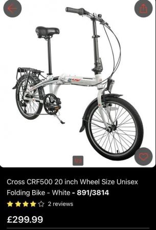 Image 2 of 2x Cross CRF500 folding pushbikes