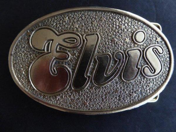 Image 1 of Elvis Presley Belt Buckle in Solid Brass