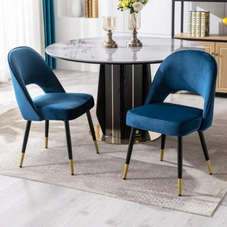 Image 1 of 6 months used Wahson Royal Blue Chairs (4)