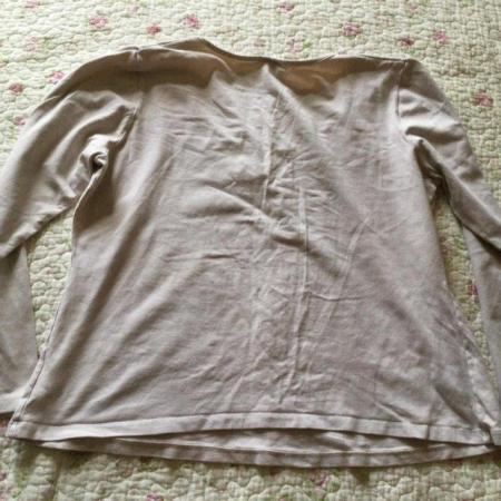 Image 2 of MODA MOTHERCARE size 18 Beige Stretch Cotton LS Top