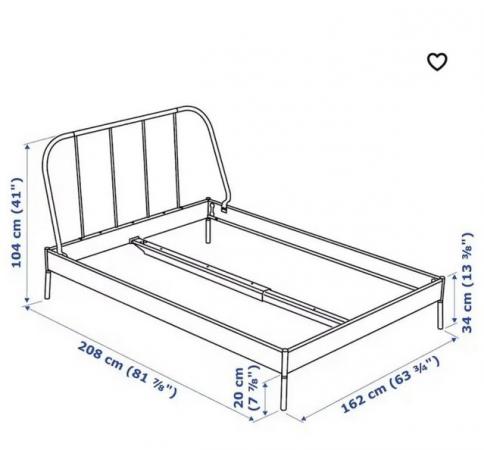 Image 2 of IKEA Metal Bed Frame & Slats