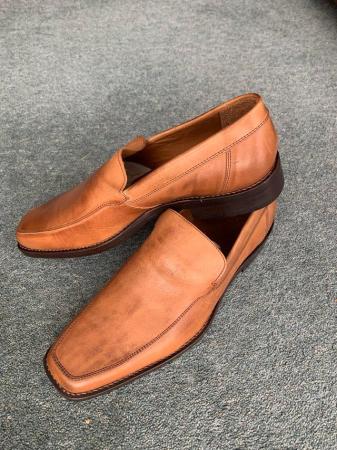 Image 3 of Crewe Harbard tan leather slip on shoes size 43