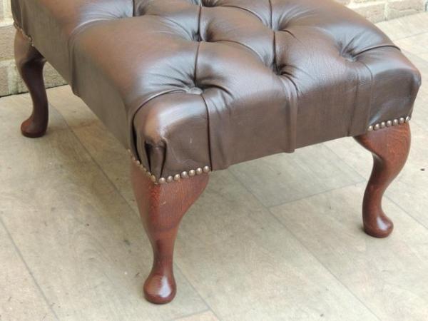 Image 4 of Chesterfield Antique Brown Footstool (UK Delivery)