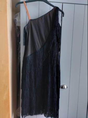 Image 2 of DSI Black fringe Latin dance dress size 10