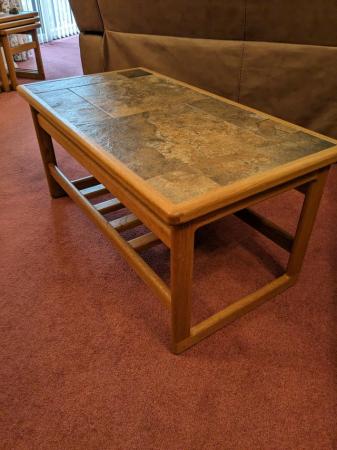 Image 1 of Tiled top teak coffee table