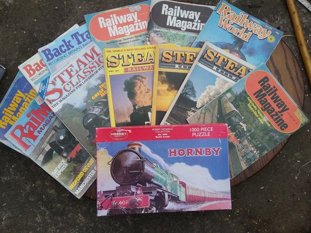 Preview of the first image of 12 Back Track and Steam Classics magazines + 1968 Jaguar.