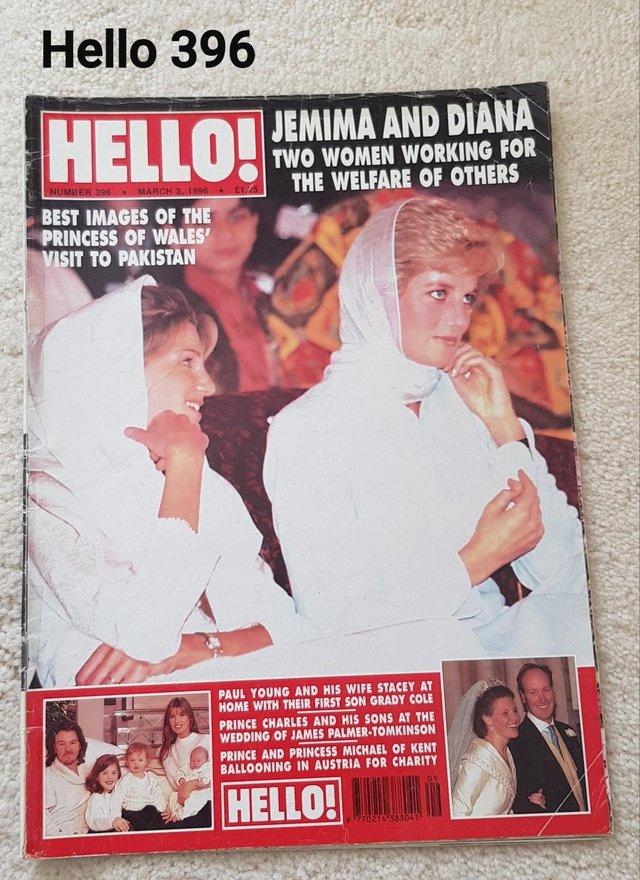 Preview of the first image of Hello Magazine 396 - Diana & Jemima in Pakistan.