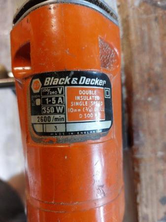 Image 2 of Black and Decker drill press and drill