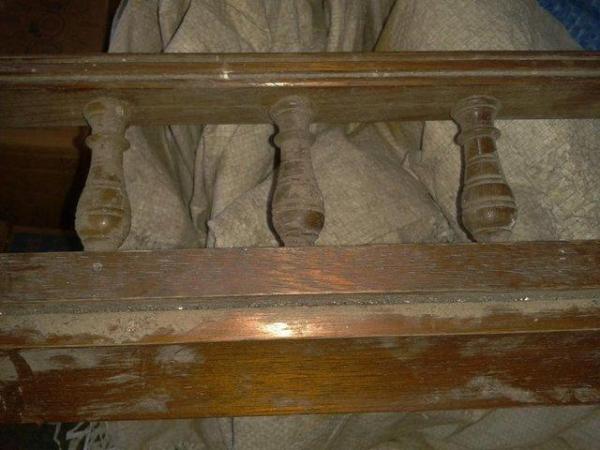 Image 1 of Oak Balustrade railing & trolly, Architectural Salvage 3M