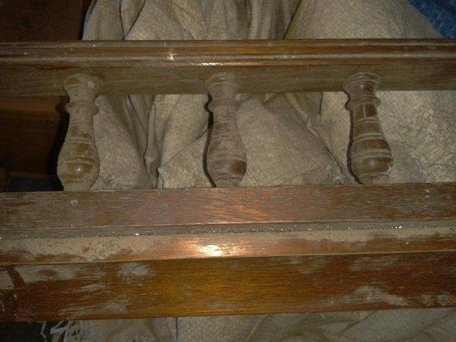 Preview of the first image of Oak Balustrade railing & trolly, Architectural Salvage 3M.