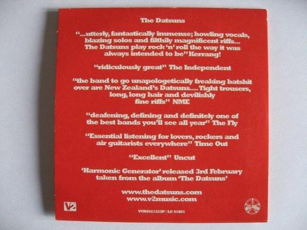 Image 3 of The Datsuns – Harmonic Generator – Promo CD Single – V2– V