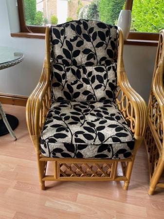 Image 3 of Cane Furniture 2 Seater & Chair