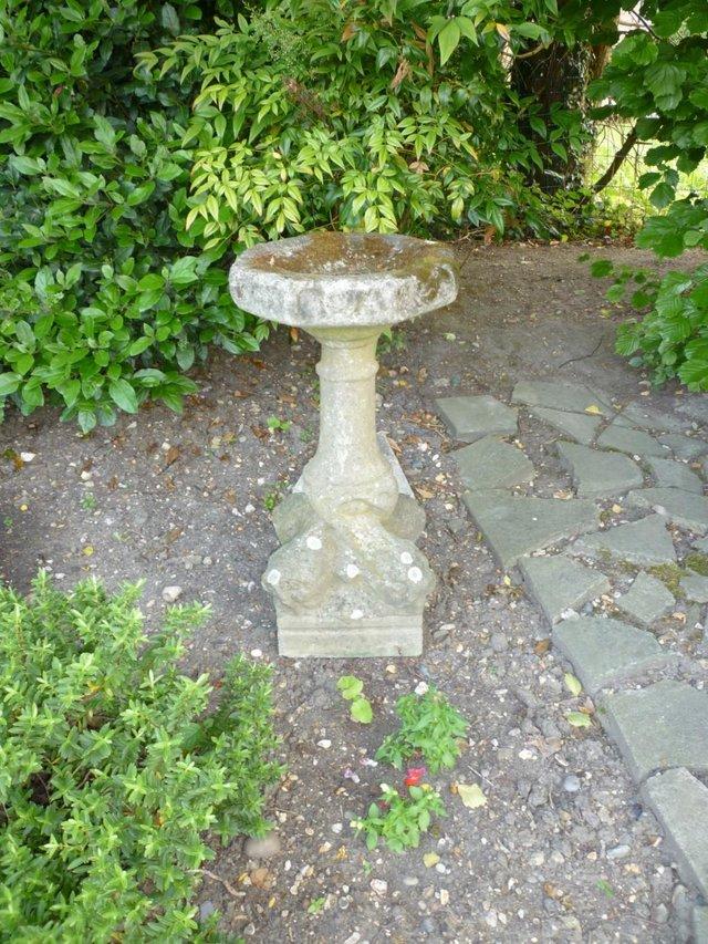 Preview of the first image of Original Victorian sandstone bird feeder/bath.